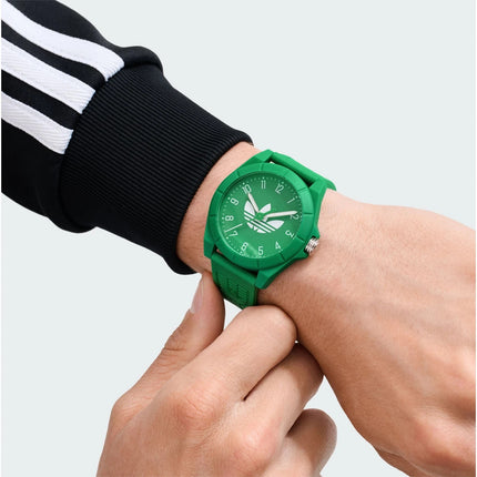 Adidas Unisex Project Four AOST24572 Green Watch 41mm Quartz NEW - Adidas Originals Project Four AOST24572 – Unisex WatchUpgrade your everyday style with the Adidas Originals Project Four watch. Featuring a bold all-green design, this model delivers a mod