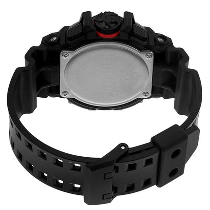 Casio Men's GShock Analog & Digital Black Quartz Watch GA4001BHDR NEW - BRAND Casio STYLE G-Shock REFERENCE GA-400-1BHDR CASE Black Resin STRAP Black Resin WATER RESISTANT 200 mt. / 660 ft. DIAMETER 55 × 51.9 × 18.3 mm DIAL Analog & Digital CRYSTAL Scratc