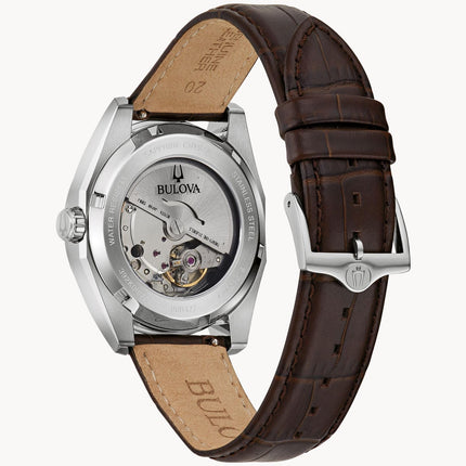 Bulova Men's Automatic Watch 96B427 - Brand: Bulova Department: Men Type: Wriswatch The Bulova men’s Surveyor is defined by exceptional quality and sophisticatedaesthetics. The silver-tone stainless steel case features sculpted edges andfaceting which pro