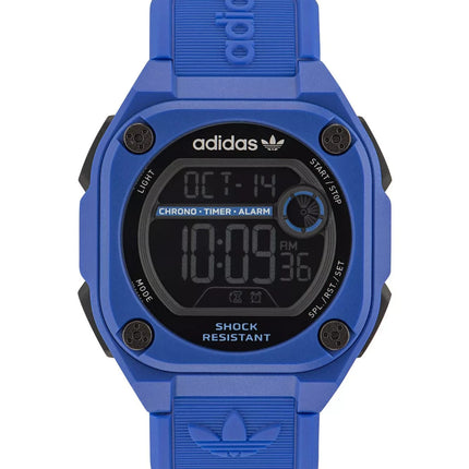 Adidas Men's City Tech Two AOST23061 Blue Digital Watch 45mm NEW - Adidas Originals City Tech Two AOST23061 – Digital Men's WatchStep into a bold urban style with the Adidas City Tech Two. This digital watch features a striking blue design combined with a