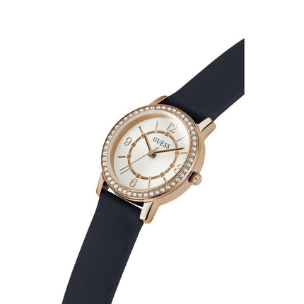 Guess Ladies Melody 28mm Rose Gold Tone / White Dial Quartz Watch GW0469L2 NEW - Guess Ladies Melody 28mm Rose Gold Tone / White Dial Quartz Watch - GW0469L2 Description Add a subtle touch to your look with this minimalist timepiece featuring a polished g