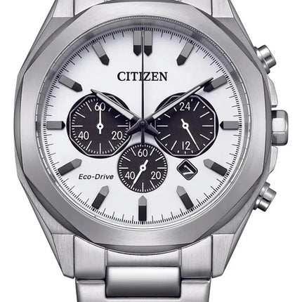 Citizen Men's EcoDrive Chronograph White Dial Watch CA459081A NEW - We have been selling on eBay for more than 10 years. Check our feedback with over 12,000 positive reviews. BRAND Citizen STYLE Sport REFERENCE CA4590-81A CASE Stainless Steel STRAP Stainl