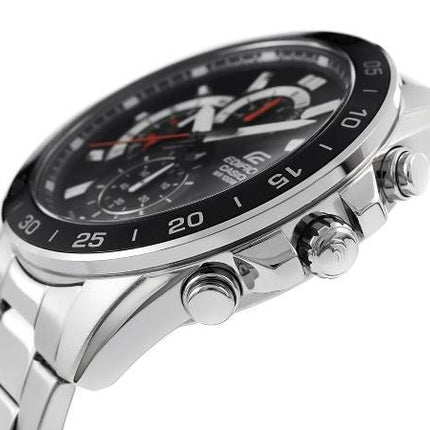 Casio Men's Edifice Chronograph Quartz Watch EFV550D1AVUDF NEW - BRAND Casio STYLE Edifice REFERENCE EFV-550D-1AVUDF CASE Stainless Steel STRAP Stainless Steel WATER RESISTANT 100 mt. / 330 ft. DIAMETER 53 × 47 × 12.1 mm DIAL Black CRYSTAL Scratch Resista