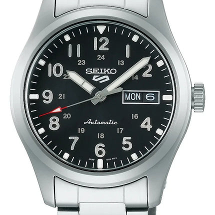 Seiko Men's 5 Sports Automatic Black Dial Watch SRPG27K1 NEW - BRAND Seiko STYLE 5 Sports REFERENCE SRPG27K1 CASE Stainless Steel STRAP Stainless Steel WATER RESISTANT 100 mt. / 330 ft. DIAMETER 39 mm. DIAL Black CRYSTAL Scratch Resistant Hardlex MOVEMENT