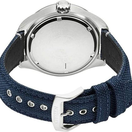 Citizen Men's Core Collection Eco Drive Watch AW500016L NEW - BRAND Citizen STYLE Core REFERENCE AW5000-16L CASE Stainless Steel STRAP Blue Textile WATER RESISTANT 100 mt. / 330 ft. DIAMETER 42.5 mm. DIAL Blue CRYSTAL Scratch Resistant Mineral MOVEMENT Qu